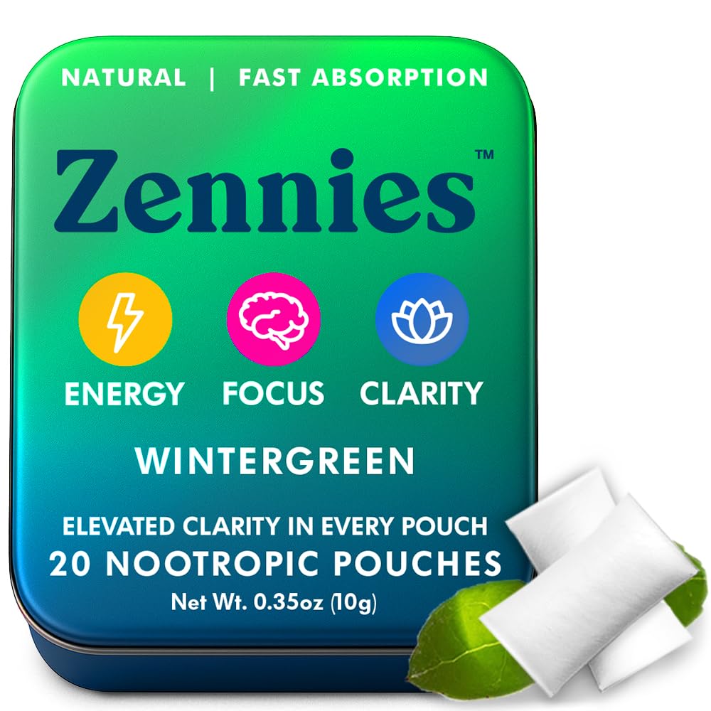 Amazon.com: Zennies Caffeine Nootropic Pouches with Alpha GPC, L